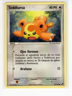 ~ESP~ SPANISH Teddiursa 77/115 Unseen Forces Pokemon Card (Ref:ST7) - Image 1