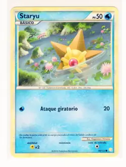 ~ESP~ SPANISH Staryu 84/123 HGSS HeartGold Soulsilver Pokemon Card (LB1) - Image 1