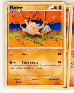 ~ESP~ SPANISH Mankey 53/95 HGSS Unleashed Pokemon Card (LB2) - Image 1