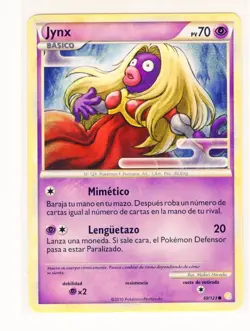 ~ESP~ SPANISH Jynx 69/123 HGSS HeartGold Soulsilver Pokemon Card (LB1) - Image 1
