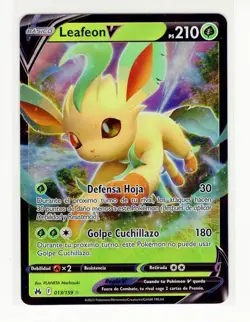 1x ~ESP~ SPANISH Leafeon V 013/159 Crown Zenith Pokemon Card (z1) - Image 1