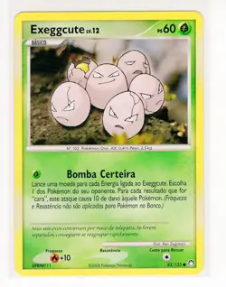 ~PT~ PORTUGUESE Exeggcute 82/123 D&P Mysterious Treasures Pokemon Card (PE1) - Image 1
