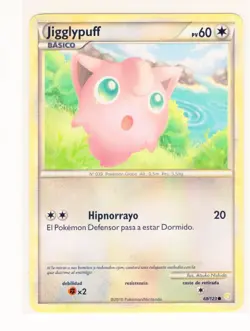 ~ESP~ SPANISH Jigglypuff 68/123 HGSS HeartGold Soulsilver Pokemon Card (LB1) - Image 1