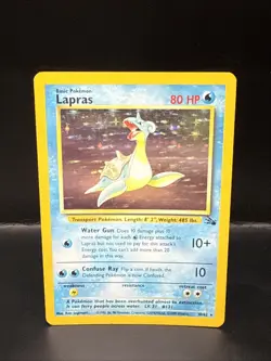 Pokemon Card - Lapras Fossil 10/62 Holo Rare - Image 1