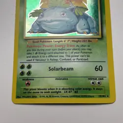 Venusaur 15/102 Base Set Holo Rare Pokemon Card Lightly Played 1999 WOTC - Image 3