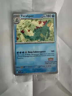 Sealed Pokemon Feraligatr and Pikachu Illustration Contest 2024 Promo Cards - Image 1