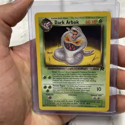 Dark Arbok Card 19/82 Non-Holo Rare, Team Rocket Series LP+ Pokemon Nintendo TCG - Image 1