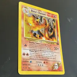 Blaine's Charizard 2/132 Gym Challenge Set Holo Rare Vintage Pokemon Card - Image 3