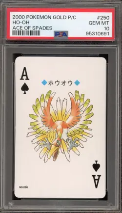 Pokemon Gold Playing Cards Ho-Oh Ace of Spades #250 PSA 10 Gem Mint - Image 1
