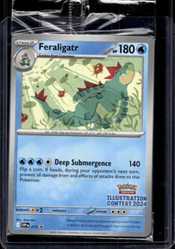 Feraligatr SV: Scarlet & Violet Promo Cards 213 Sealed Illustration Contest Pack - Image 1