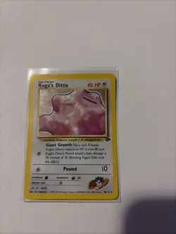Pokemon TCG Koga's Ditto Holo Rare Card 10/132 Gym Challenge, Unlimited - Image 1