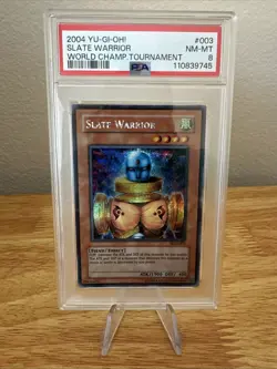 Slate Warrior WC4-003 Unlimited Prismatic Secret Rare Yu-Gi-Oh Card PSA 8 - Image 1
