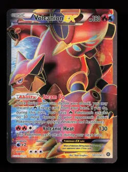 Volcanion EX (Full Art) 107/114 Ultra Rare XY - Steam Siege Pokemon Card - Image 1