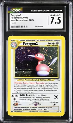 CGC 7.5 Porygon2 Neo Revelation 12/64 Holo 2001 Pokemon Card psa - Image 1