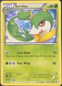 Servine RC2/RC25 Legendary Treasures: Radiant Collection Holo - Pokemon Card - Image 1