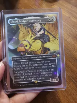 Cloud Midgar Mercenary Chocobo Track Foil Borderless Mtg NM - Image 2