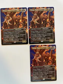 3x Phlage, Titan of Fire's Fury Borderless Modern Horizons 3 - Image 1