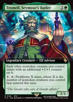 Tromell, Seymour's Butler Extended Art Regular - Final Fantasy Commander MTG-NM - Image 1