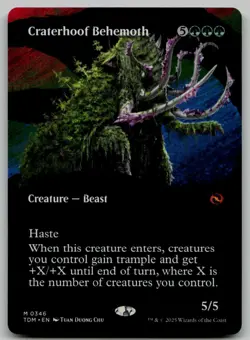 Craterhoof Behemoth (Borderless) M Tarkir: Dragonstorm 346 NM - Image 1
