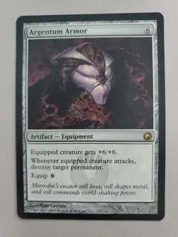 MTG Argentum Armor Scars of Mirrodin Regular Rare - Image 1