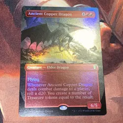 Ancient Copper Dragon X1 Mtg Baldur’s Gate Nm Foil Borderless - Image 1