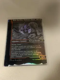 MTG Magic Rem Karolus, Stalwart Slayer Foil Showcase x1 MID NFC Miscut - Image 1