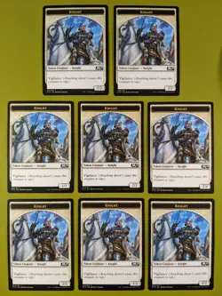 8 Knight Token Core Set 2019 (M19) Magic the Gathering MTG 8 - Image 1