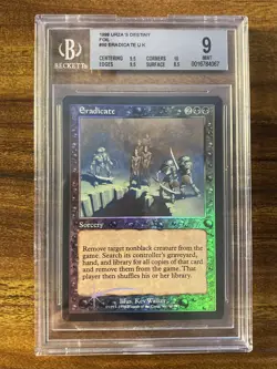 MTG✨ERADICATE FOIL✨Urza’s Destiny BGS 9 MINT w/10 UNCOMMON Sorcery POP 1 ! - Image 1