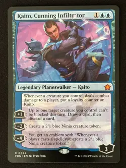 1x MTG Kaito, Cunning Infiltrator - Foundations (FDN) #44 - Magic the Gathering - Image 1