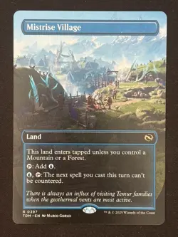 1x MTG Mistrise Village (Borderless) - Tarkir: Dragonstorm (TDM) #397 - Magic - Image 1