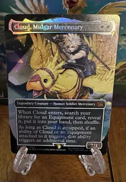 Cloud, Midgar Mercenary Chocobo Track Foil NM/M Final Fantasy Magic MTG - Image 1