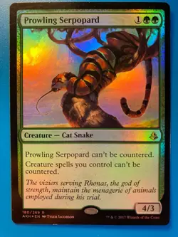 MTG 1x FOIL Prowling Serpopard # 180 Amonkhet Magic the Gathering Card x1 NM - Image 1