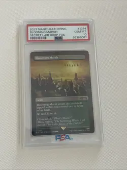 PSA 10 Gem Mint BLOOMING MARSH - FOIL BORDERLESS - MTG Magic the Gathering - Image 1
