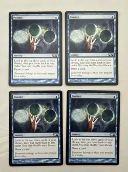 Ponder x4 MTG Core Set 2010 M10 4x Magic Good Moderate Play MP - Image 1