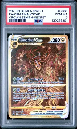 2023 POKEMON SWORD & SHIELD CROWN ZENITH SECRET FULL ART/GIRATINA VSTAR PSA 10 - Image 1