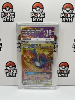Pokemon Moltres Zapdos & Articuno GX Tag Team 102/173 ACE 10 GEM MINT - Image 1