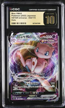 CGC 10 PRISTINE - Mew VMAX 054/172 s12a VSTAR Universe - Pokemon - Image 1