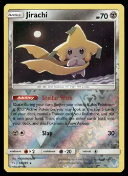 Pokemon Cards Jirachi 99/181 Reverse Holo Team Up Sun & Moon NM - Image 1