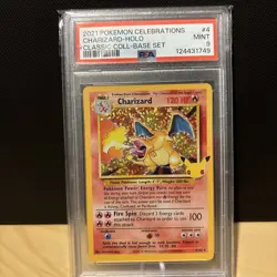 2021 Pokemon Classic Collection Celebrations 4/102 Charizard Holo PSA 9 Mint - Image 1