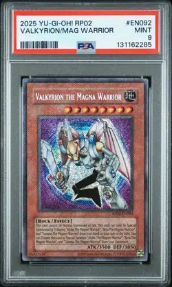 Valkyrion The Magna Warrior *PSA 9* RP02-EN092 *Secret Rare* 2025 * Yugioh - Image 1