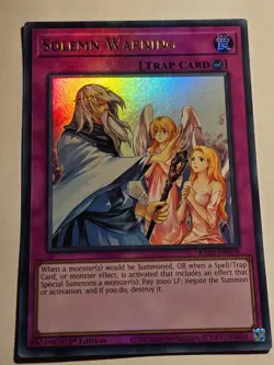 Solemn Warning (V.2 - Ultra Rare)●YUGIOH●RA02●ENGLISH●1st●NM●Y31 - Image 1