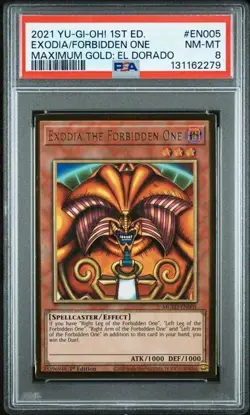 Exodia The Forbidden One *PSA 8* MP25-EN005 *Gold Rare* 2025 * Yugioh - Image 1