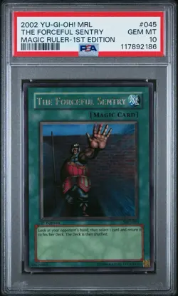 2002 Yu-Gi-Oh! The Forceful Sentry Magic Ruler MRL 1st Edition Ultra Rare PSA 10 - Image 1