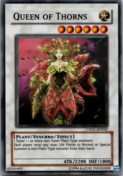 Yugioh Queen of Thorns CSOC-EN042 Super Rare NM - Image 1
