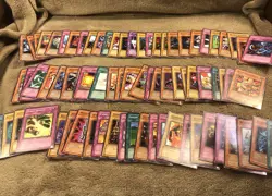 Vintage Lot Of 75 Yugioh 1996 Cards Yu-Gi-Oh - Image 1