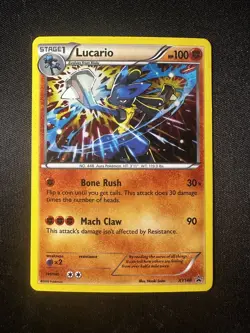 Lucario XY140 Promo Holo Rare Pokemon Card - LP - Image 1