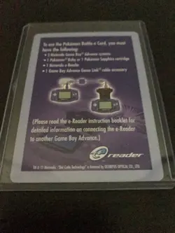 Pokemon Battle E Card Instruction e-Reader Card - For GBA Nintendo 1999-2003 - Image 3