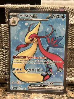 Pokemon TCG Milotic EX Ultra Rare Holo Card 217/191 Sv08: Surging Sparks - Image 1