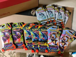 7 Pokemon Phantasmal Flames Booster Packs/ 7 Mega Evolutions Fun Packs(3 Cards) - Image 1