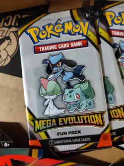 7 Pokemon Phantasmal Flames Booster Packs/ 7 Mega Evolutions Fun Packs(3 Cards) - Image 2